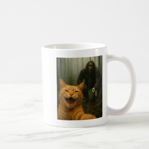 Mug Chat Drôle Surpris Happy Selfie Avec Bigfoot Sasq