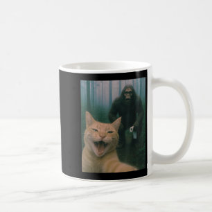 Mug Chat Drôle Surpris Happy Selfie Avec Bigfoot Sasq