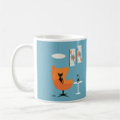 Mug Chat du milieu du siècle en salle Turquoise (Gauche)