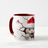 Mug Chat du Père Noël à Mur (Devant gauche)