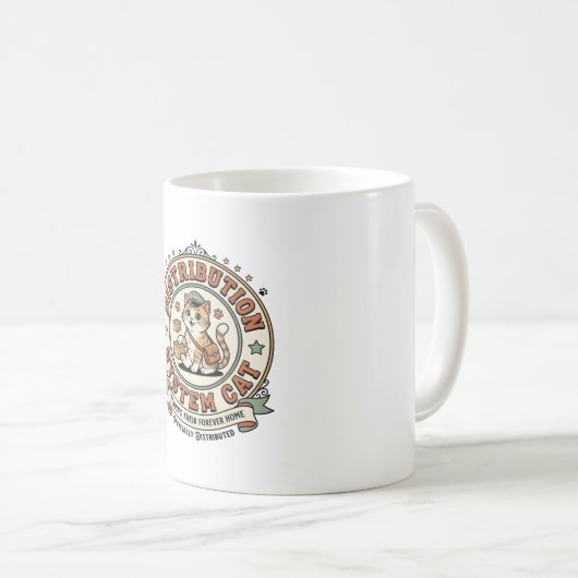 Mug Chat du système de distribution Chat du système de (Devant droit)