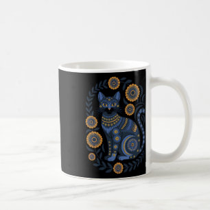 Mug Chat d'Ukraine Floral Vintage Drapeau Ukrainien Vy