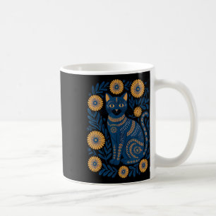 Mug Chat d'Ukraine Floral Vintage Drapeau Ukrainien Vy