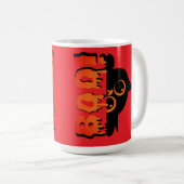 Mug Chat Éffrayant mignonne avec "Boo" : Halloween Con (Devant droit)