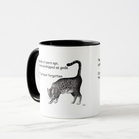 Mug Chat égyptien Gris Tabby (Devant gauche)