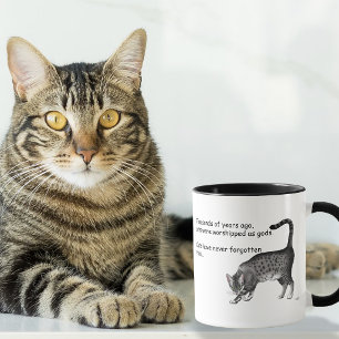 Mug Chat égyptien mau gris humoristique et fantaisiste