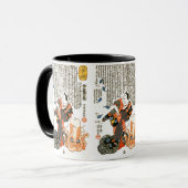 Mug Chat en Kimono, Octopus Kuniyoshi Art japonais (Devant gauche)