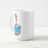 Mug Chat en lecture Casquette (Devant gauche)