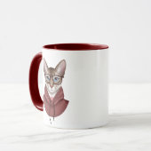 Mug Chat en lunettes (Devant gauche)