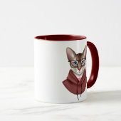 Mug Chat en lunettes (Devant droit)