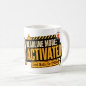 Mug Chat en mode Deadline activé pour les travailleurs (Devant droit)