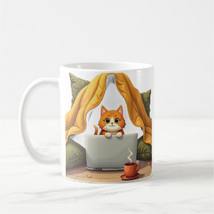 Mug Chat en mode survie introverti - Humour désolé pou