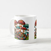 Mug Chat en mosaïque dans les champignons (Devant gauche)