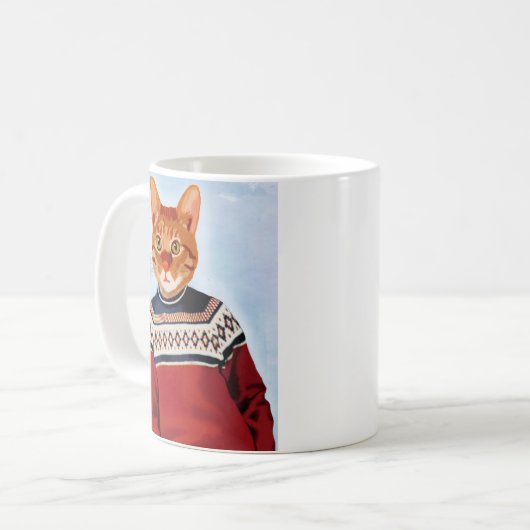 Mug Chat en pull-over (Devant gauche)