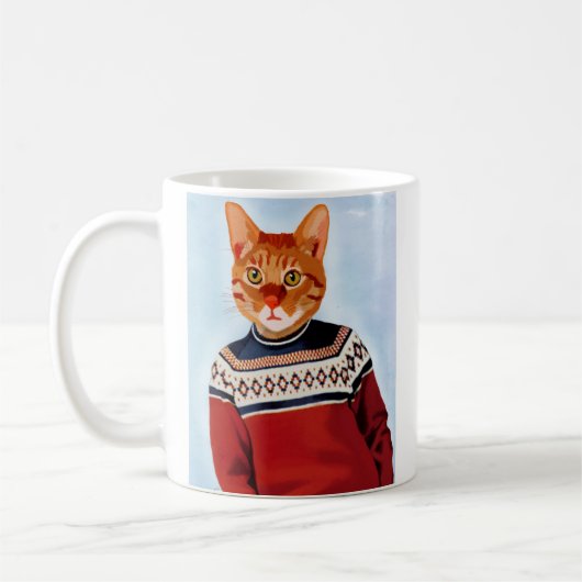 Mug Chat en pull-over (Gauche)