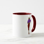 Mug Chat En Robe Rouge (Devant droit)