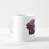 Mug Chat en sorcière Kawaii en T-shirt classique Casqu (Devant gauche)