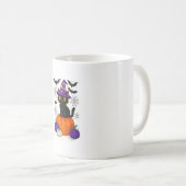 Mug Chat en sorcière noire mignonne Citrouille Hallowe (Devant droit)