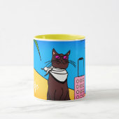 Mug chat en vacances "Cat life" (Centre)