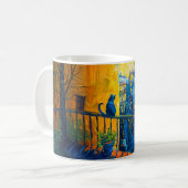 Mug Chat est assis sur la Rambarde du Balcon (Devant gauche)