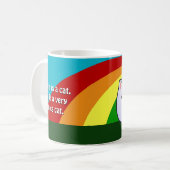 Mug Chat et arc-en-ciel de Kawaii (Devant gauche)