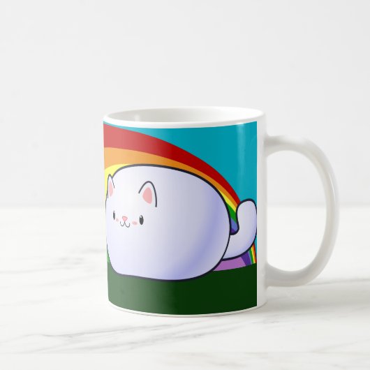 Mug Chat et arc-en-ciel de Kawaii (Droite)