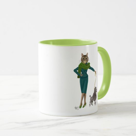 Mug Chat et caniche (Devant droit)