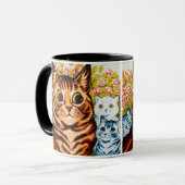 Mug Chat et chatons dans le jardin par Louis Wain (Devant gauche)