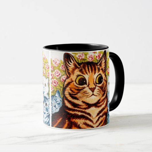 Mug Chat et chatons dans le jardin par Louis Wain (Devant droit)