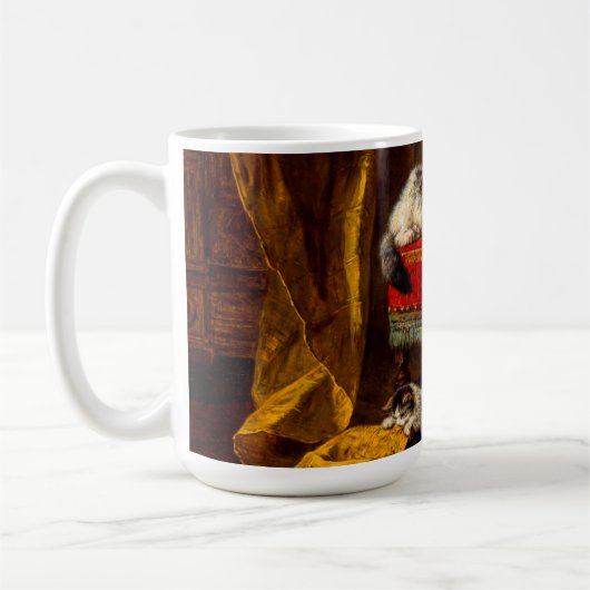 Mug Chat et chatons Jouer avec chaise (Gauche)