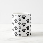 Mug Chat et Chien Mignons Empreintes de Patte Noir Bla (Centre)