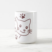 Mug Chat et chien mignons en ligne (Centre)