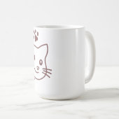 Mug Chat et chien mignons en ligne (Devant droit)