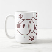 Mug Chat et chien mignons en ligne (Gauche)