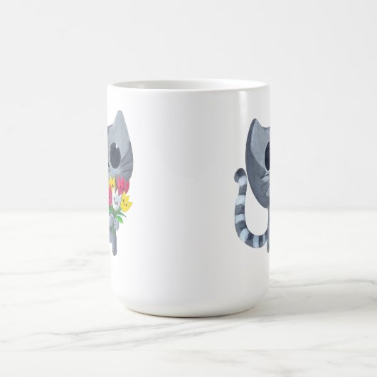 Mug Chat et fleurs mignons de Kitty (Centre)