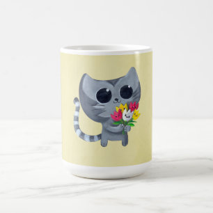 Mug Chat et fleurs mignons de Kitty