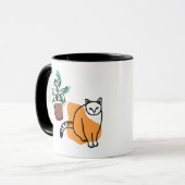 Mug Chat et le plante (Devant gauche)