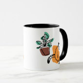 Mug Chat et le plante (Devant droit)