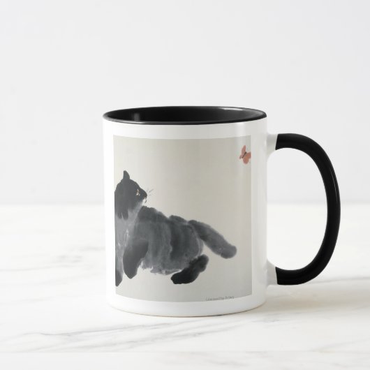 Mug Chat et papillon (Droite)