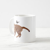 Mug Chat et papillon d'Ocicat (Devant gauche)