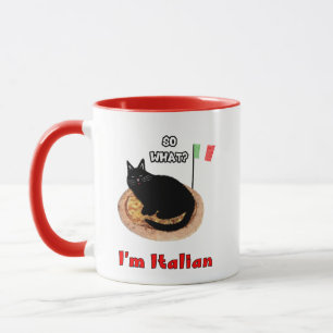 Mug Chat et pizza