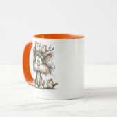 Mug Chat fantaisiste avec des oiseaux (Devant gauche)