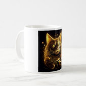 Mug Chat Fantastique Néon Or (Devant gauche)