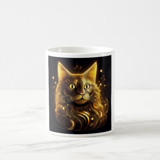 Mug Chat Fantastique Néon Or (Centre)