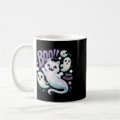 Mug Chat fantôme humoristique Boo Kitty Halloween (Gauche)