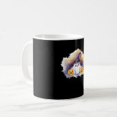 Mug Chat Fantôme mignon avec Citrouilles - Kawaii Hall (Devant gauche)