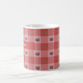 Mug Chat & Fils Rouge Personnaliser Nom (Centre)