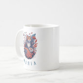 Mug Chat floral Nice Kitten personnalisé (Devant gauche)