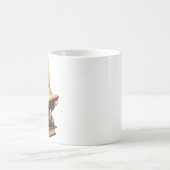 Mug Chat flottant dans l'espace lisant un livre de con (Centre)