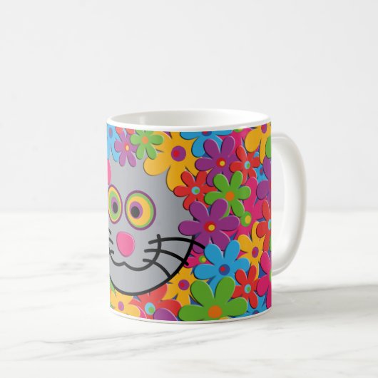 Mug Chat Flower (Devant droit)